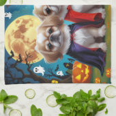Pekinees Honden Pompoen Halloween Grappig Theedoek (Gevouwen)