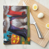 Pekinees Honden Pompoen Halloween Grappig Theedoek (Quarter Fold)