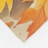 Pekinees in de herfst verlaat Thanksgiving kunst Fleece Deken (Hoek)