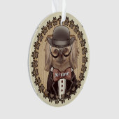 Pekinees met een bril Ornament (voorkant)