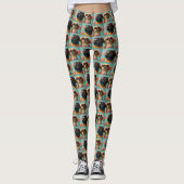 Pekinees met hart Rozen Valentijnsdag Leggings (Voorkant)