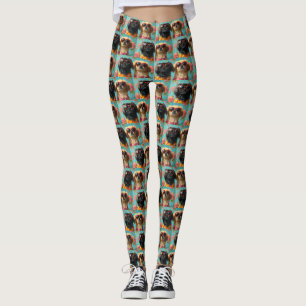Pekinees met hart Rozen Valentijnsdag Leggings