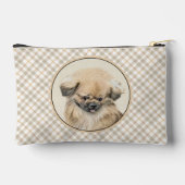 Pekinees schilderij Fawn Schattigee originele Pet  Etui (Achterkant)