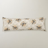 Pekinees schilderij Fawn Schattigee originele Pet  Lichaamskussen (Achterkant)