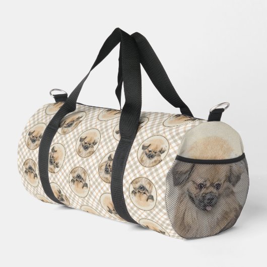 Pekinees schilderij Fawn Schattigee originele Pet  Plunjezak (Rechterhoek)