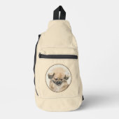 Pekinees schilderij Fawn Schattigee originele Pet  Sling Bag (Voorkant)