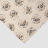 Pekinees schilderij Fawn Schattigee originele Pet  Tissuepapier (Detail)