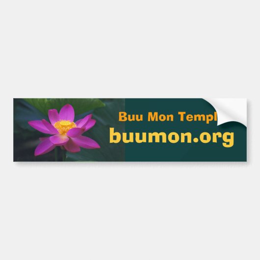 pekinensis rubra Buu Mon Temple, buumo... Bumpersticker (Voorkant)