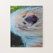 Pekinese hond. legpuzzel (Verticaal)