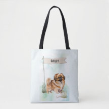 Pekinese-waterverfsaus Persoonlijke Hond