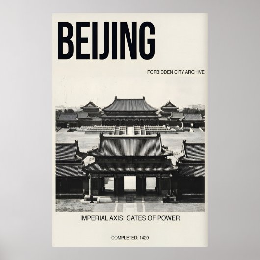 Peking Architectuur Kunstprint, Verboden Stad Poster (Voorkant)