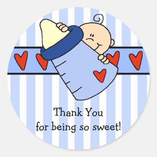 Peking Baby Boy Baby shower Sticker (Voorkant)