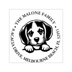 Peking Beagle Puppy Gepersonaliseerd Thema Zelfinktende Stempel