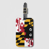 Peking Black Cat Maryland Staat Vlag Bagagelabel (Voorkant (verticaal))