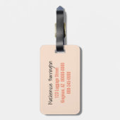 Peking Blue Eyed Siamese Kitten under Blanket Bagagelabel (Achterkant verticaal)