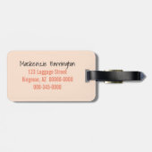 Peking Blue Eyed Siamese Kitten under Blanket Bagagelabel (Achterkant horizontaal)