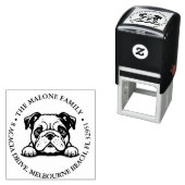 Peking bulldog puppy gepersonaliseerd thema zelfinktende stempel (In situ)