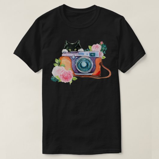 Peking Cat Camera T-shirt (Design voorkant)