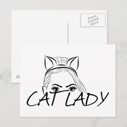 Peking Cat Lady Briefkaart (Voorkant / Achterkant)