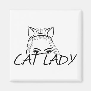 Peking Cat Lady Magneet