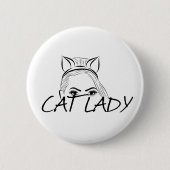 Peking Cat Lady Ronde Button 5,7 Cm (Voorkant)