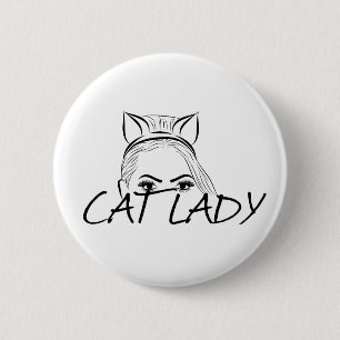 Peking Cat Lady Ronde Button 5,7 Cm