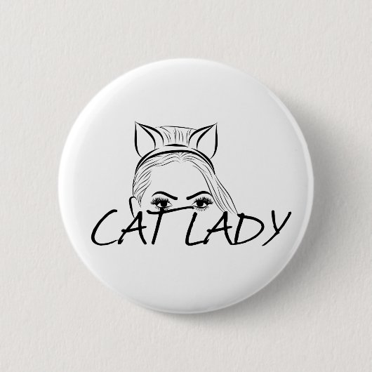 Peking Cat Lady Ronde Button 5,7 Cm (Voorkant)