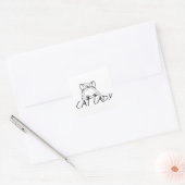 Peking Cat Lady Vierkante Sticker (Envelop)