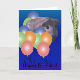 Peking cavia, gelukkige verjaardag! kaart