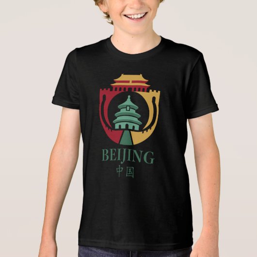 Peking China Azië Tri-Blend Shirt (Voorkant)