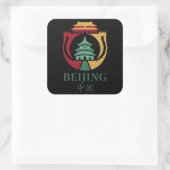 Peking China Azië Vierkante Sticker (Tas)