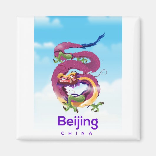 Peking China Draak reisposter Magneet (Voorkant)