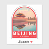 Peking China Reis Kunst Embleem Sticker (Vel)