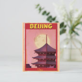 Peking China vintage reisposter Briefkaart (Staand voorkant)