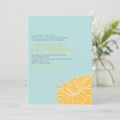 Peking Chrysanthemum Wedding Invitation Kaart (Staand voorkant)