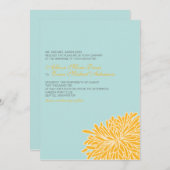 Peking Chrysanthemum Wedding Invitation Kaart (Voorkant / Achterkant)