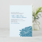 Peking Chrysanthemum Wedding Invitation Kaart (Staand voorkant)