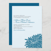 Peking Chrysanthemum Wedding Invitation Kaart (Voorkant / Achterkant)