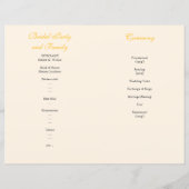 Peking Chrysanthemum Wedding Programme (Achterkant)