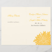 Peking Chrysanthemum Wedding Programme (Voorkant)