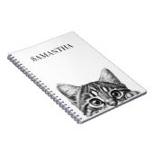 Peking Cute Cat Monogram Kitten Notitieboek (Rechterzijde)