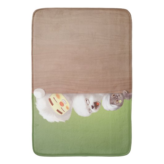 Peking Dieren Trio Badmat (Voorkant Verticaal)