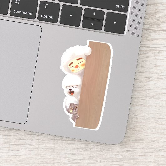 Peking Dieren Trio Sticker (Detail)