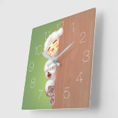 Peking Dieren Trio Vierkante Klok (Hoek)