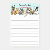 Peking Dogs Gepersonaliseerde Pet Sitter Schattige Post-it® Notes (Voorkant)