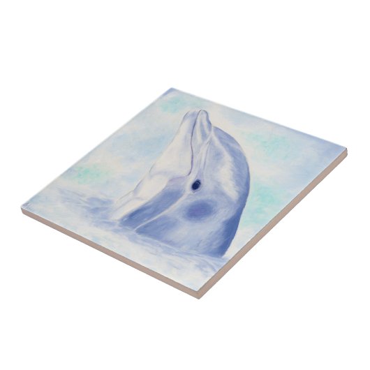 Peking Dolphin Square Tile Tegeltje (Zijkant)