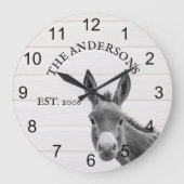 Peking Donkey Cute Personated Grote Klok (Voorkant)