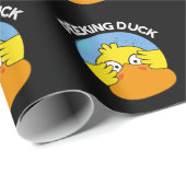 Peking Duck Funny Animal Chinese Dish Pun Dark BG Cadeaupapier (Rol Hoek)