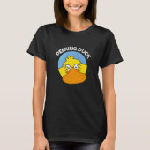 Peking Duck Funny Animal Chinese Dish Pun Dark BG T-shirt (Voorkant)