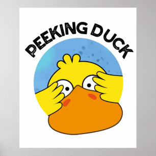 Peking Duck Funny Animal Chinese Dish Pun Poster